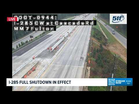 Full closure of I-285 on the west side continues today