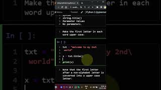swapcase title string method python tamil #python #shorts