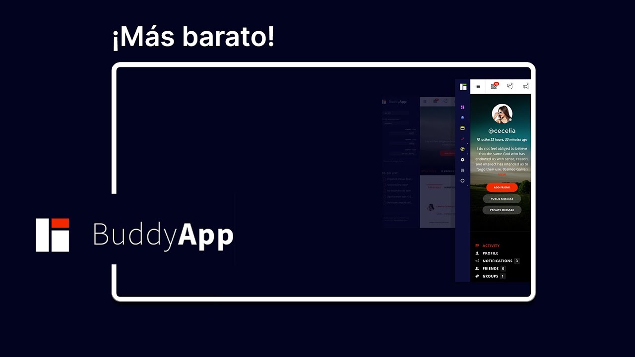 ¡BuddyApp más barato! y aprende a instalar BuddyApp en WordPress