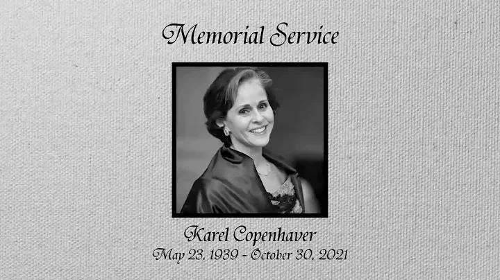 11-01-2021 - Karel Copenhaver Memorial Service