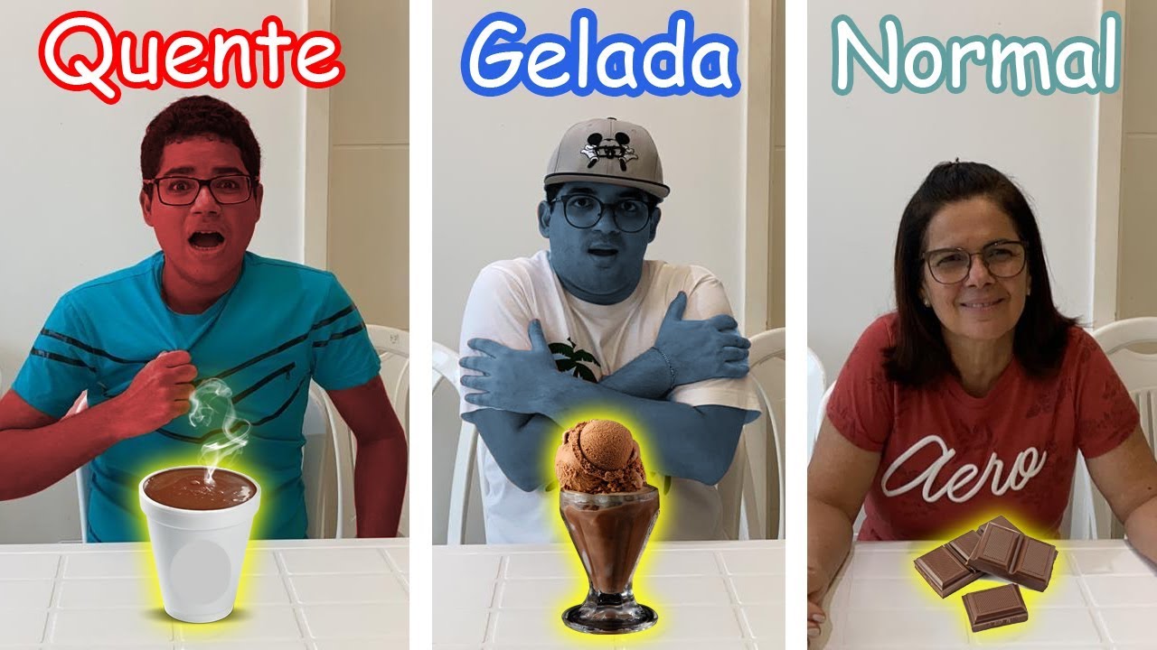 COMIDA QUENTE vs COMIDA GELADA vs COMIDA NORMAL! - Desafio