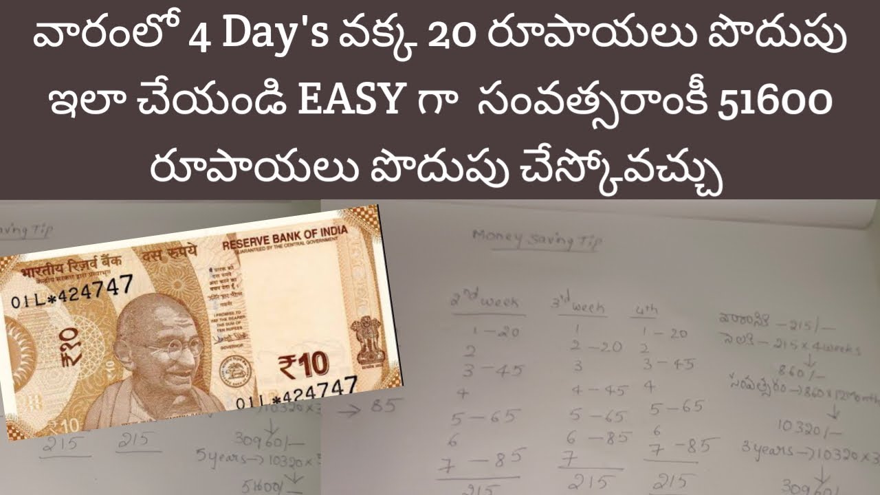money-saving-tips-in-telugu-how-to-save-money-in-telugu-with-20rs-save