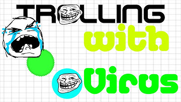 Agario Trolling With VIRUSSES!!! POPBOT!!?!
