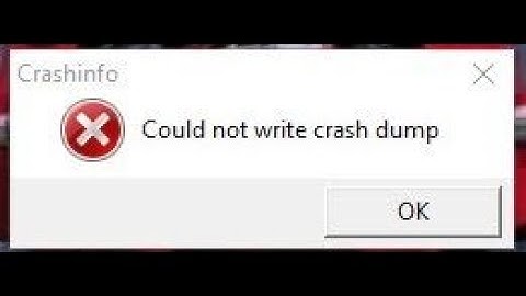 🚩 Could not write crash dump