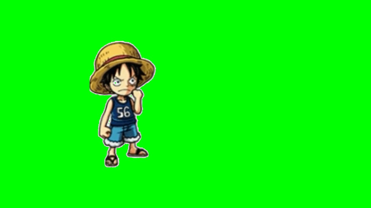 Luffy Green Background