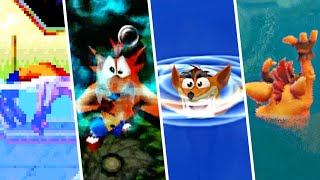 Evolution of Crash Bandicoot drowning animation (1996 - 2020)