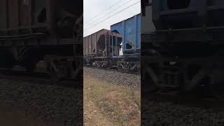 Please  subscribe @@@ goods train coming and going though the station but main line to loop line