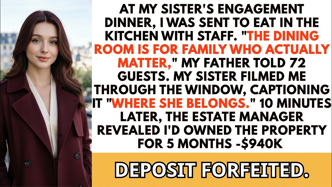 На помолвке моей сестры родители заставили меня есть на кухне, а потом заговорил менеджер.