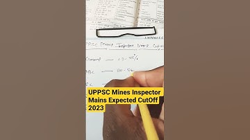 UPPSC Mines Inspector Mains Cut-Off 2023 ! UPPSC Mines Inspector Expected CutOff #shorts #trending