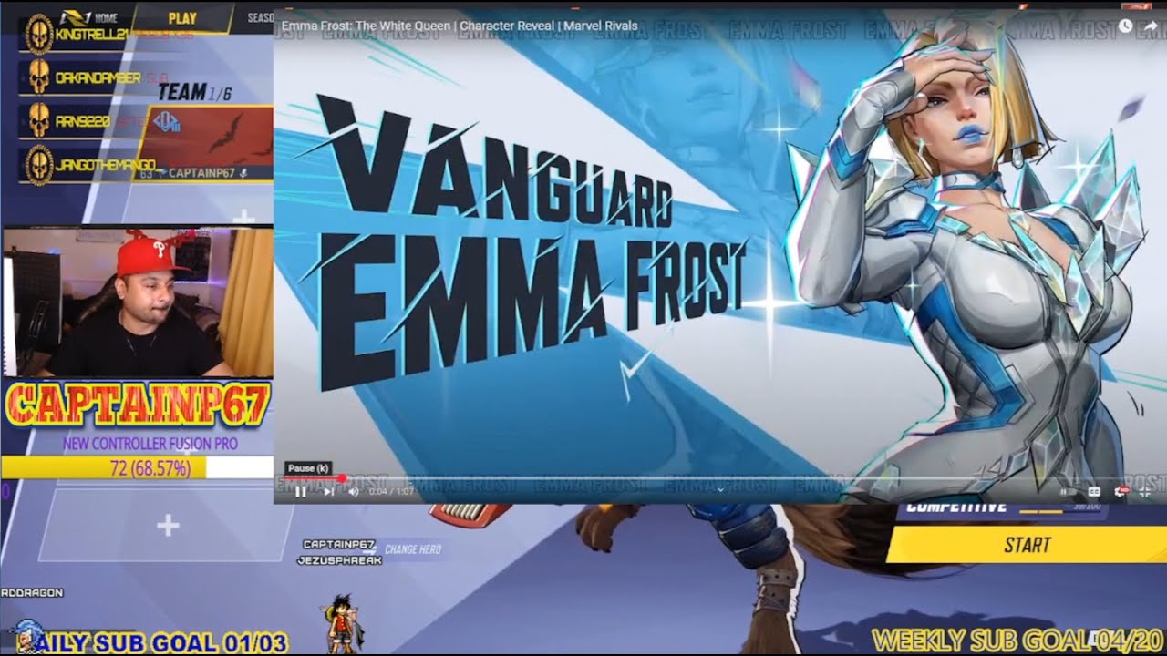 MARVEL RIVALS : EMMA FROST REVEAL LIVE REACTION - YouTube