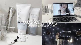 weekend vlog: LAUFEY CONCERT, yesstyle haul, korean skincare, studying