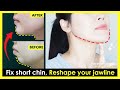 Fix short chin, Reshape your jawline, Firm jawline neck and Lose double chin | Face Exercises & Yoga