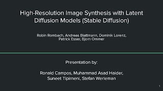 Lecture 8 - Stable Diffusion