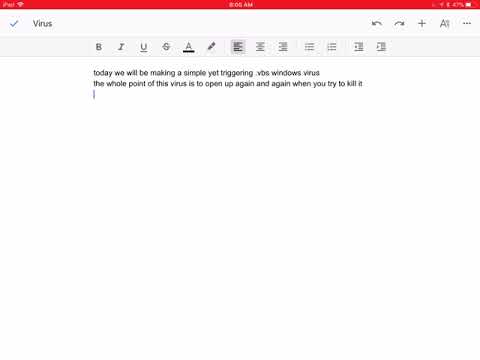 simple .vbs virus for windows