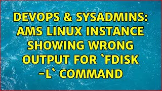 DevOps & SysAdmins: AMS Linux Instance showing wrong output for `fdisk -l` command