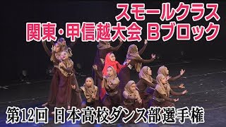 高校ダンス部選手権、関東・甲信越Ｂブロックのスモールクラス決勝進出校が決定