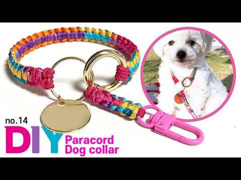 마크라메 강아지 목걸이 만들기 | 파라코드 목줄만들기 | How to Make a Paracord dog collar | soDIY #14