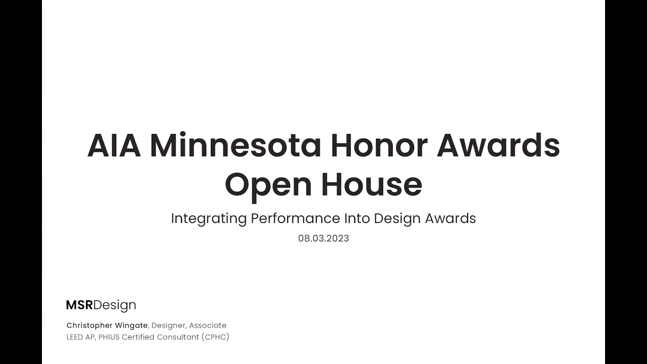 2023 AIA Minnesota Honor Awards Open House