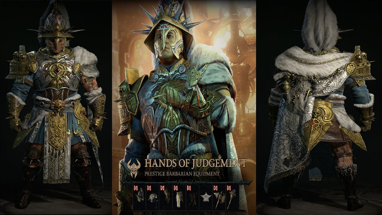 D4 Hand Hands of Judgement Barbarian Set! | Diablo 4 Cosmetic Showcase! - YouTube
