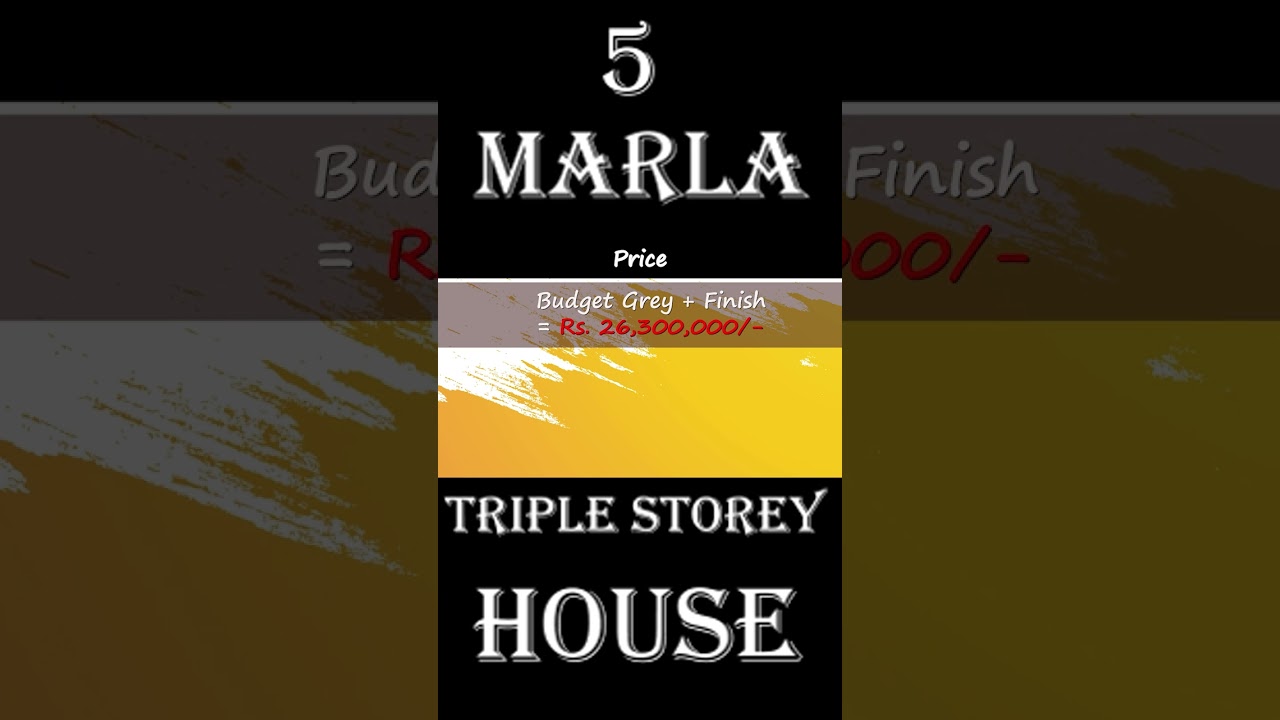 5 Marla Triple Storey Premium Quality House 