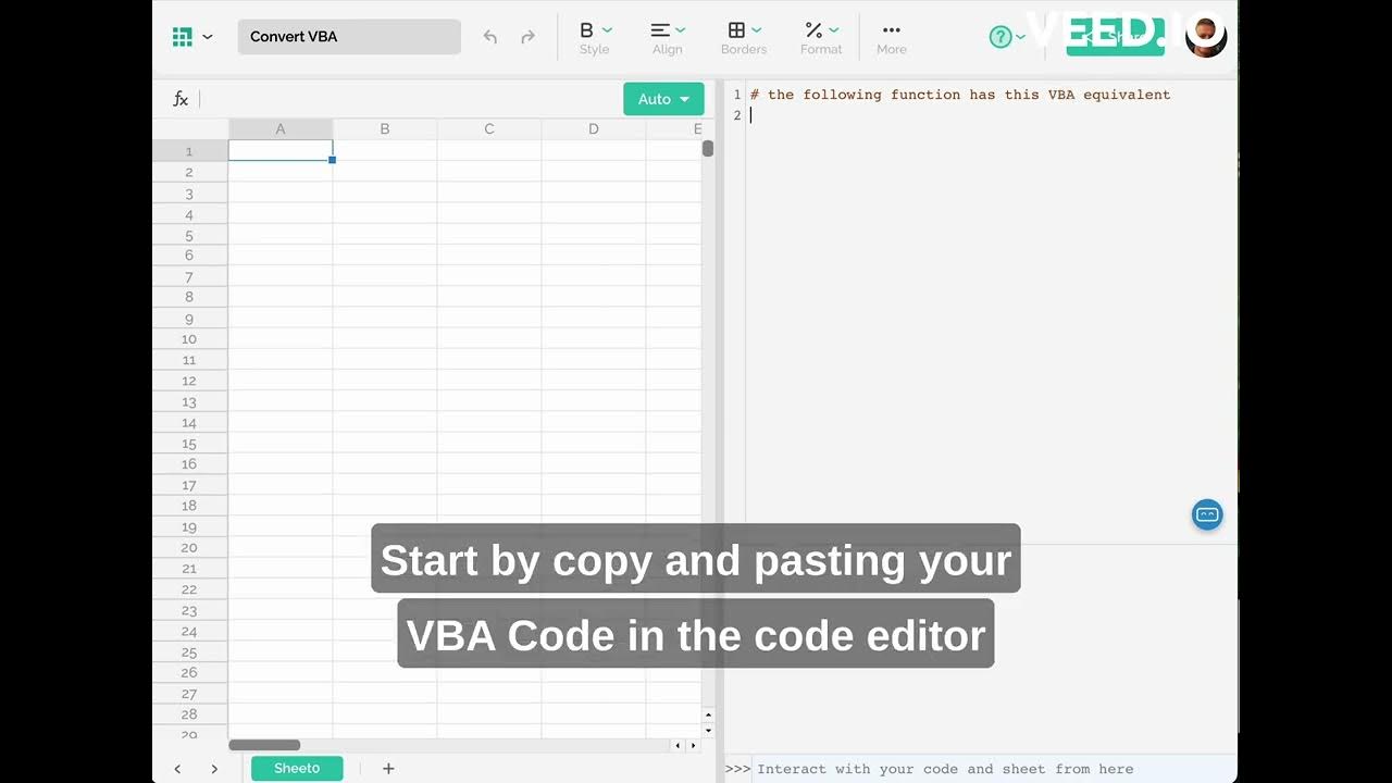 Use neptyne to convert vba macros to python youtube