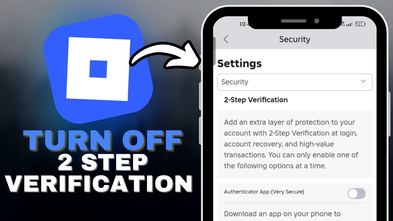 How To Turn Off 2 Step On Roblox In SECONDS YouTube 