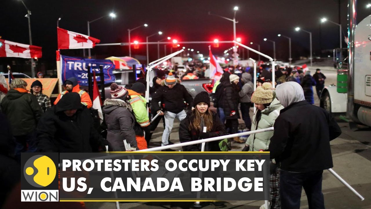 Truckers' Protest: Demonstrators continue to occupy key US-Canada bridge| Latest English News | WION