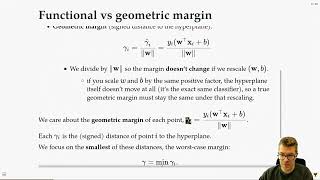 CSCI 3151 - M20 -  Support vector machines & margins