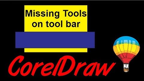 Corel Draw Tips & Tricks Missing tool on tool bar BUT maybe not