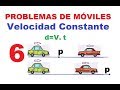 6. PROBLEMAS DE MÓVILES. d=v.t MISMO SENTIDO Y CONTRARIO. IGUAL TIEMPO.