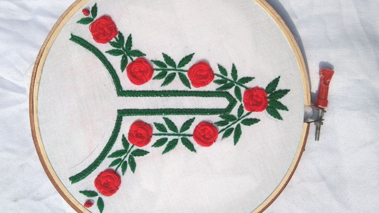 Neck Design Jamar Golar Design Embroidery - YouTube