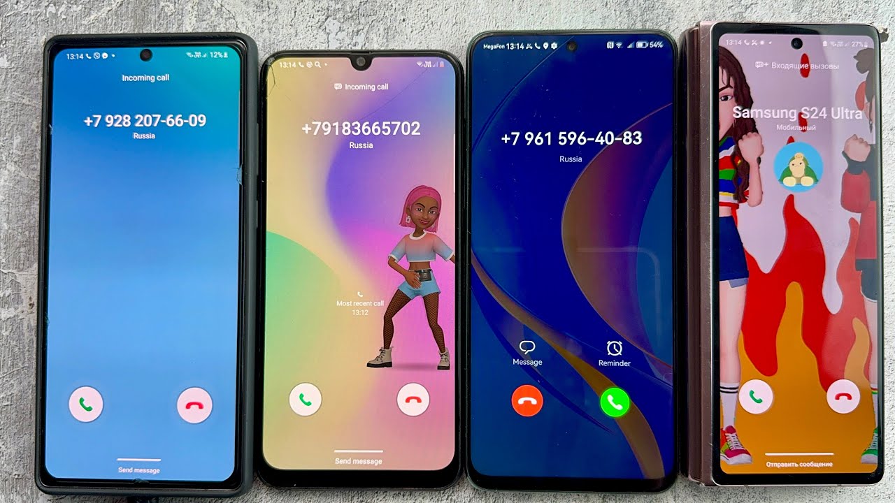 Incoming Calls Samsung Galaxy Note 20 + Samsung Galaxy A50 + Huawei ...