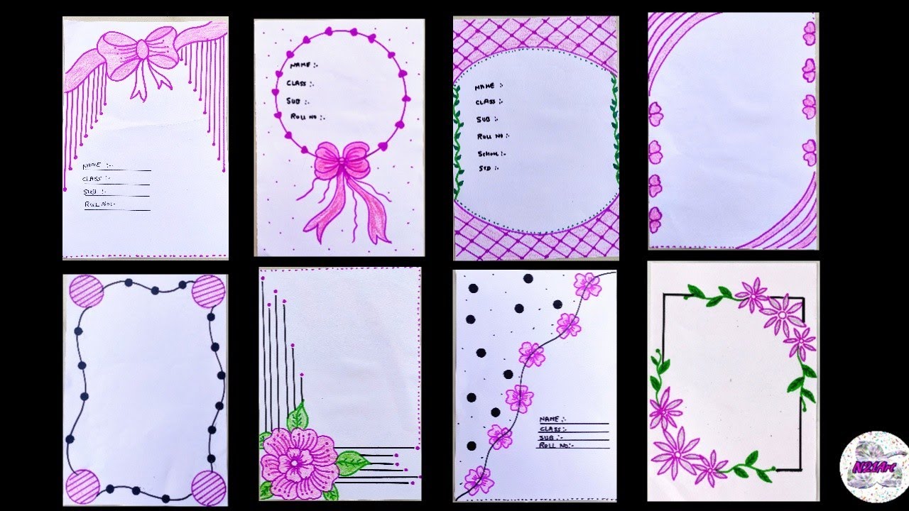 Project Front Page Design Simple Flower Designs For Project Front