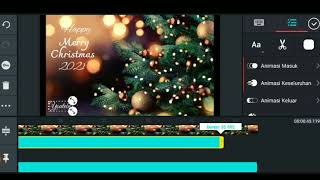 video tutorial cara membuat animasi ucapan Natal 2021 di Kinemaster screenshot 3