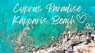 💙 Cyprus Paradise  Kapparis Beach 4K Drone Footage with Relaxing Guitar Melody