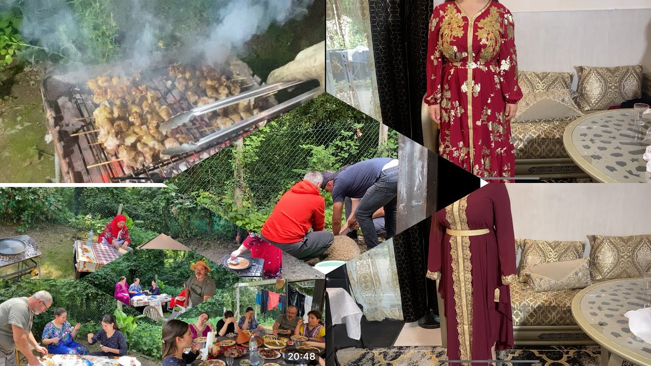 روتين العيد الاصحى اجواء عائلية ممتعة في بيتي حضرت طاولة رائعةطيبت كلش على الجمر