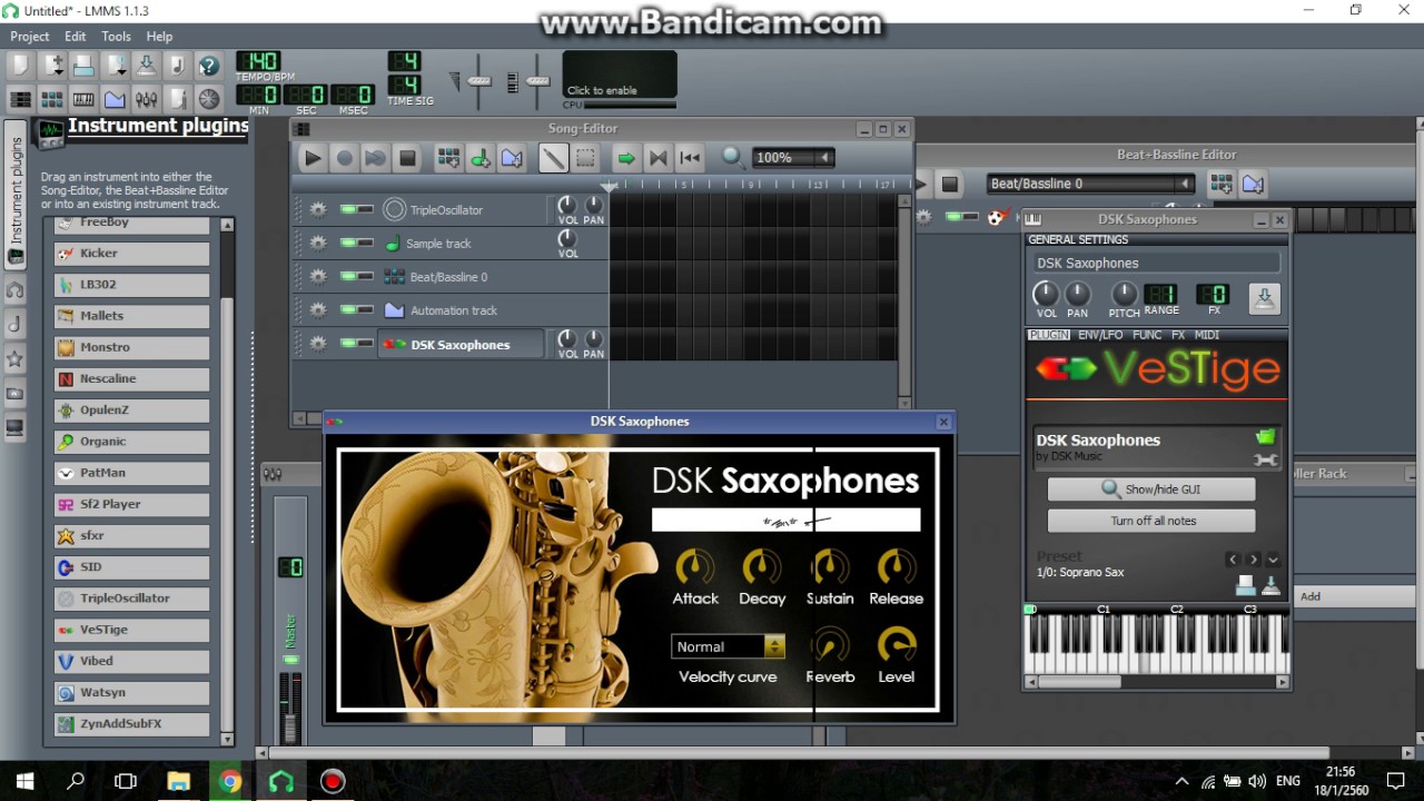 เพลงชาติไทย LMMS VST DSK SAXOPHONE YouTube