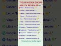 “Your Zodiac Sign Has A Secret Power 😳” #astrology #horoscope #zodiac #zodiacsigns #viral #shorts