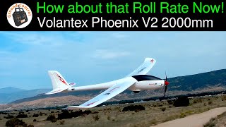 Volantex Phoenix V2 2000mm Wingspan Sport Aerobatic Glider PNF - How about that Roll Rate Now!