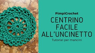 Easy Crochet Doily | Left-Handed Tutorial | PimpiCrochet |