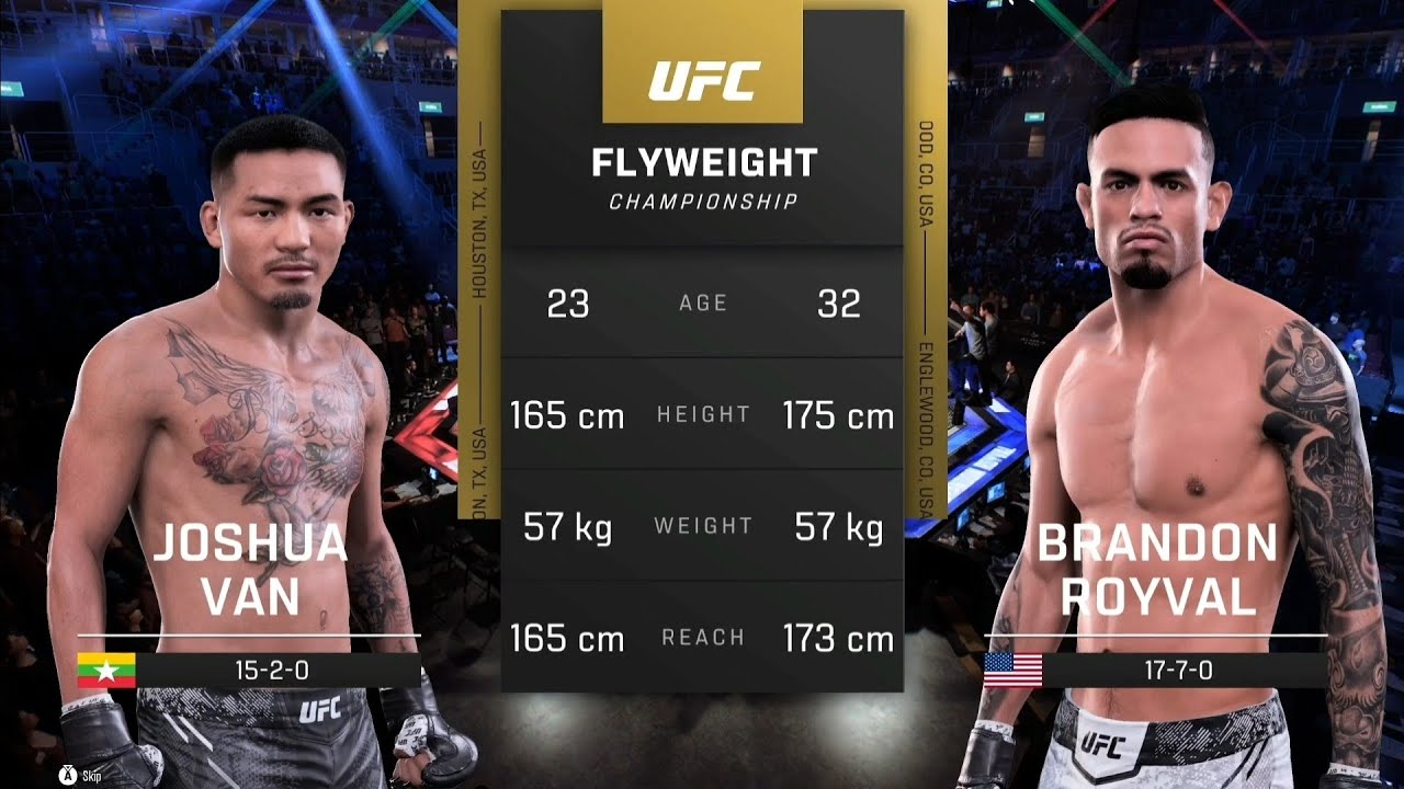 Джошуа Ван против Брэндона Ройваля UFC 5