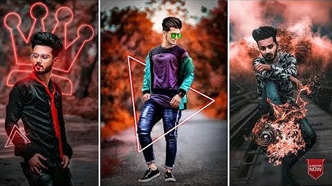 Glowing Neon Triangle Effect PicsArt Tutorial