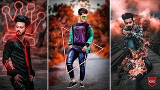 Glowing Neon Triangle Effect PicsArt Tutorial