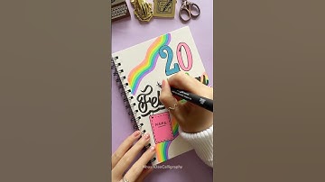 Front Page Design: February 🌈 #shorts #nhuandaocalligraphy #frontpage