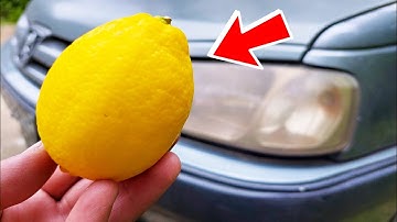 Lemon Magic Unveiled! Say Goodbye to Sunburn Stains on Car Headlights!