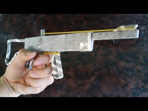 Come fare una pistola utilizzando carta | elastico pistola