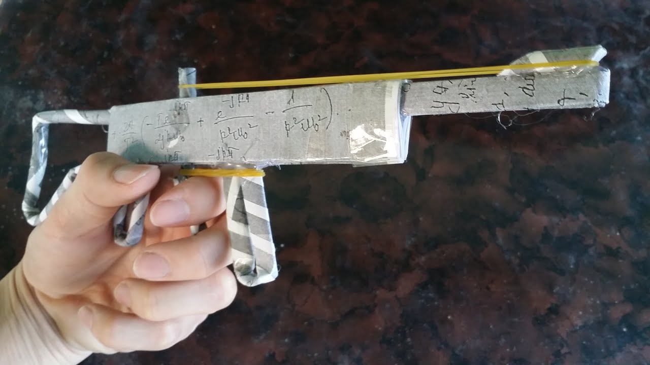 Come fare una pistola utilizzando carta  elastico pistola 
