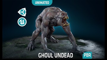 Ghoul Undead - Lowpoly - Game Ready - Rigged - Animated - Textured PBR - Preview