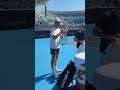 Jannik Sinner at work in Cincinnati