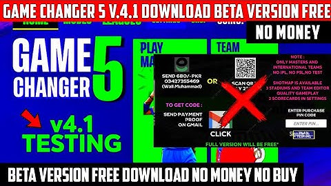 GAME Changer 5 V.4.1 Beta Version FREE Download For ANDROID | Game Changer 5 V.4.1 Free Code To Buy